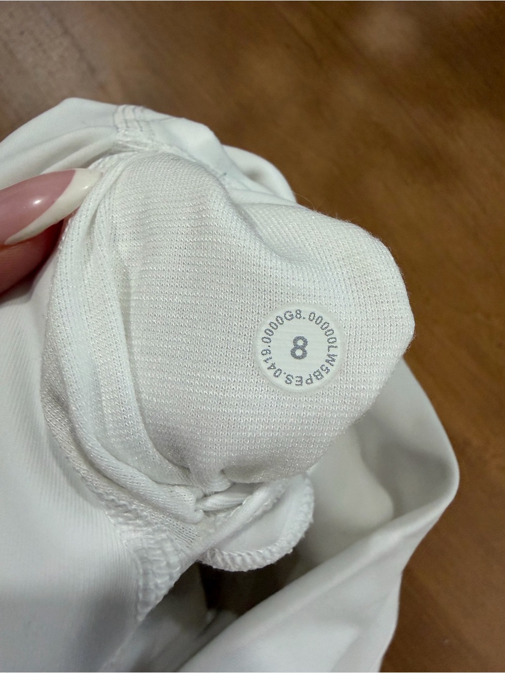 lululemon white workout leggings with size dot - Picture 2 of 2
